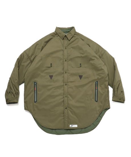 TOO BIG BAGGY QUILTED SHIRT COAT c/#2 KHAKI