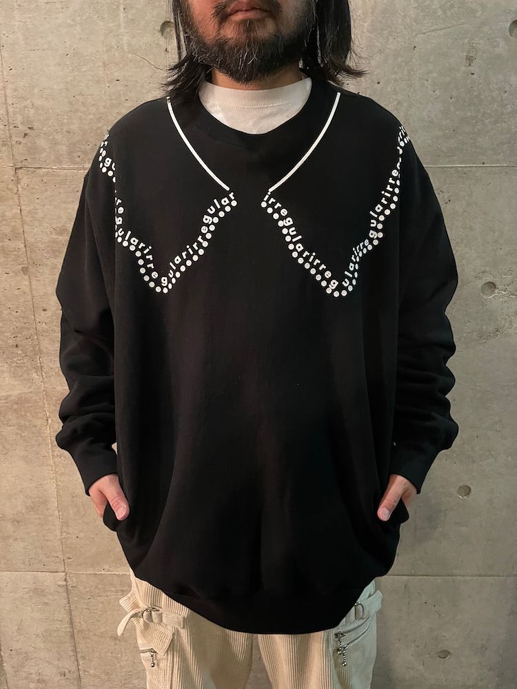 945-80TT112-1 / スウェット (BLACK/WHITE)