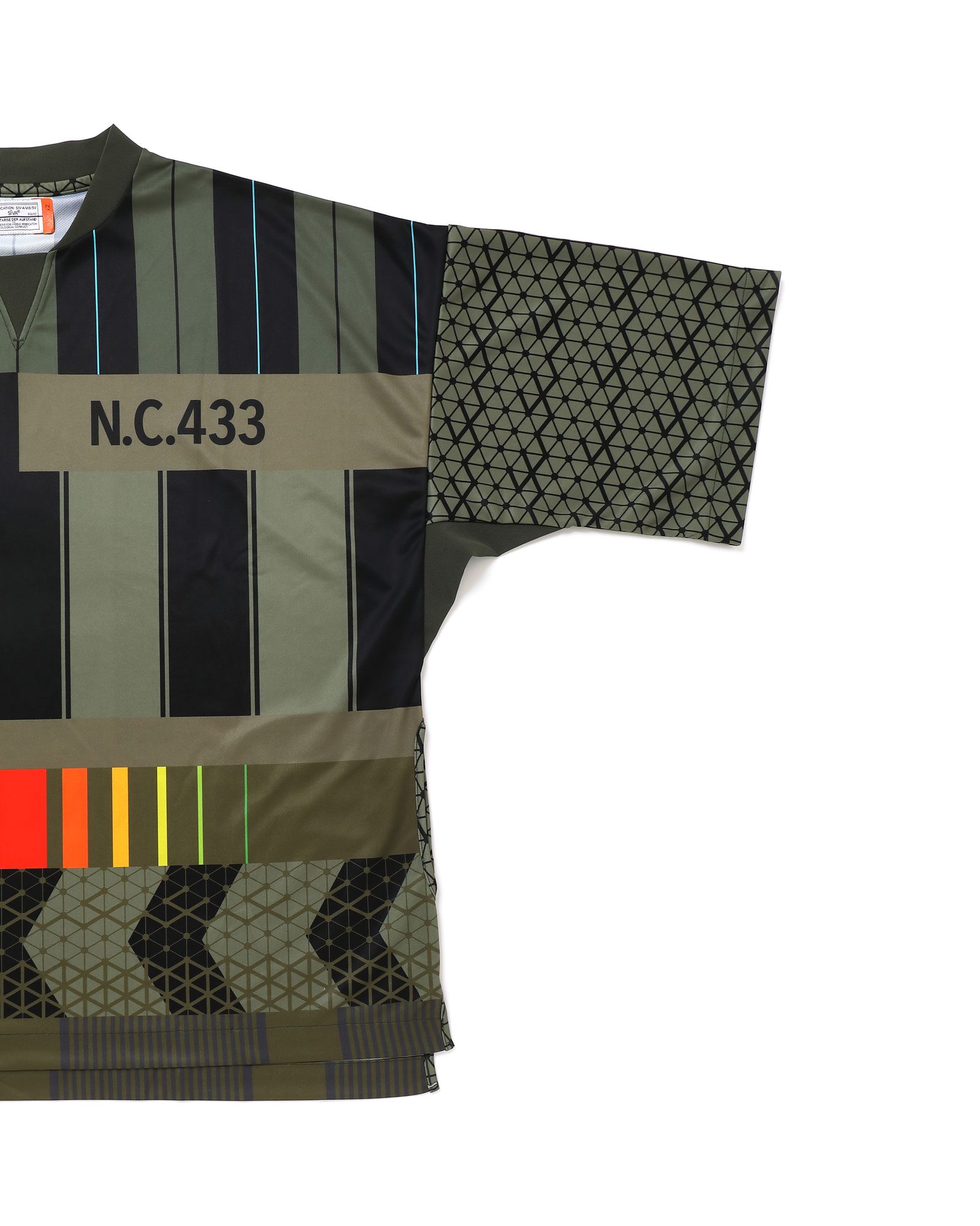 「予約商品」FOOTBALL WIDE SHIRTS # c/ KHAKI_stripe