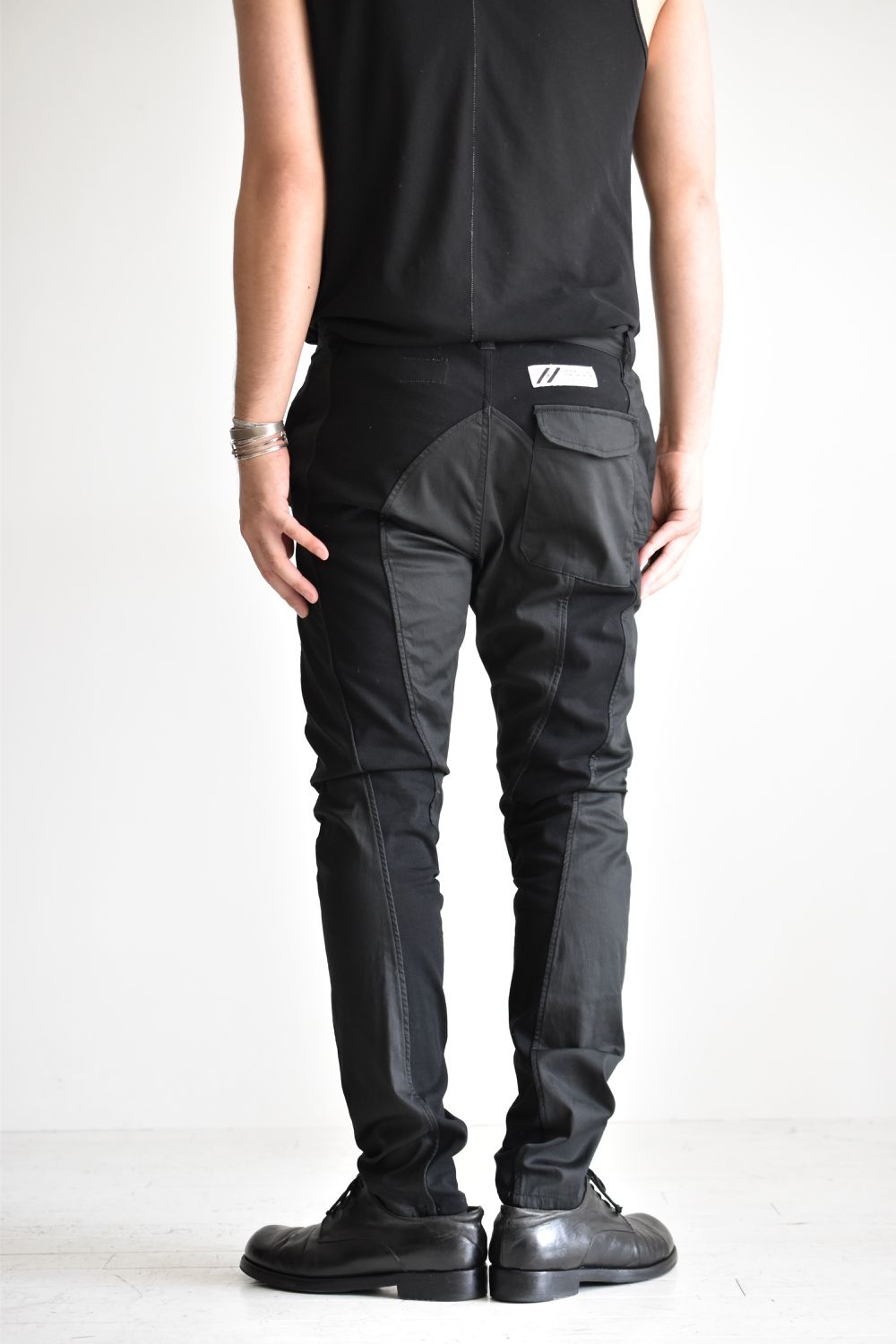 TIGHT FIT STRETCH TROUSERS c/#1 BLACK
