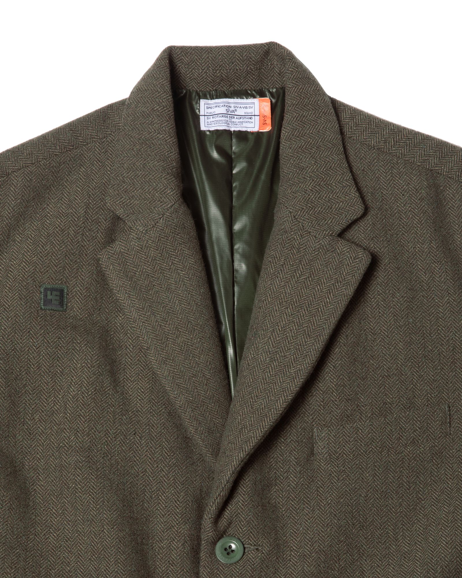 「予約商品」PASTED TWEED DOWN WIDE BLAZER / col: KHAKI