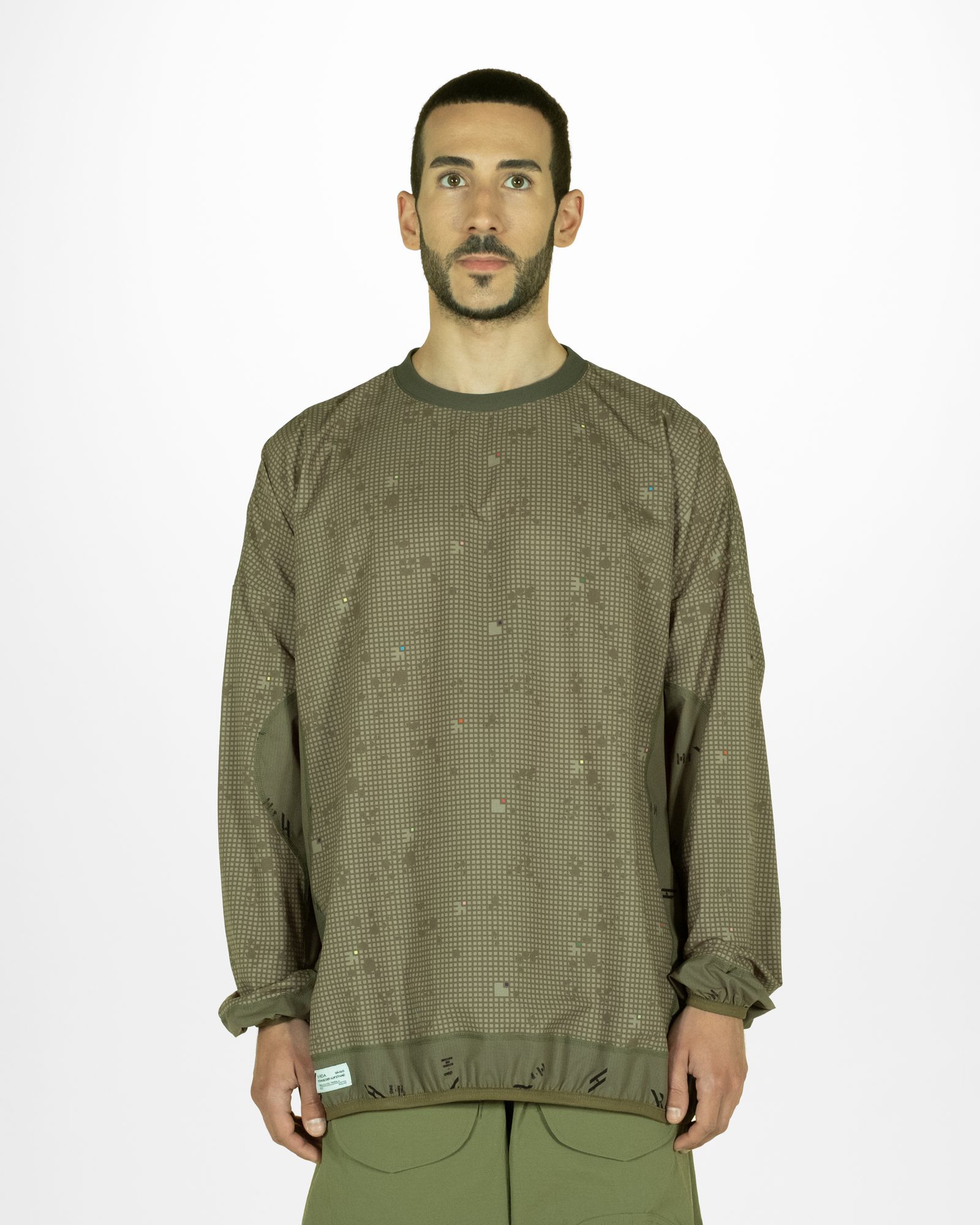 NIGHT-CAMO OVERSIZED L-SLEEVE / col: KHAKI NIGHT-CAMO