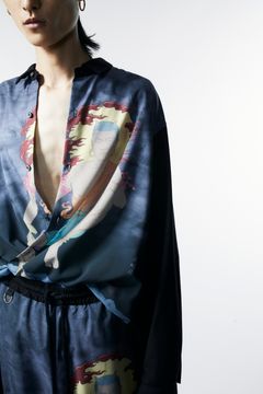 × 天明屋尚「剣神」「槍神」BIG SHIRT / シャツ (BLACK,GREEN)