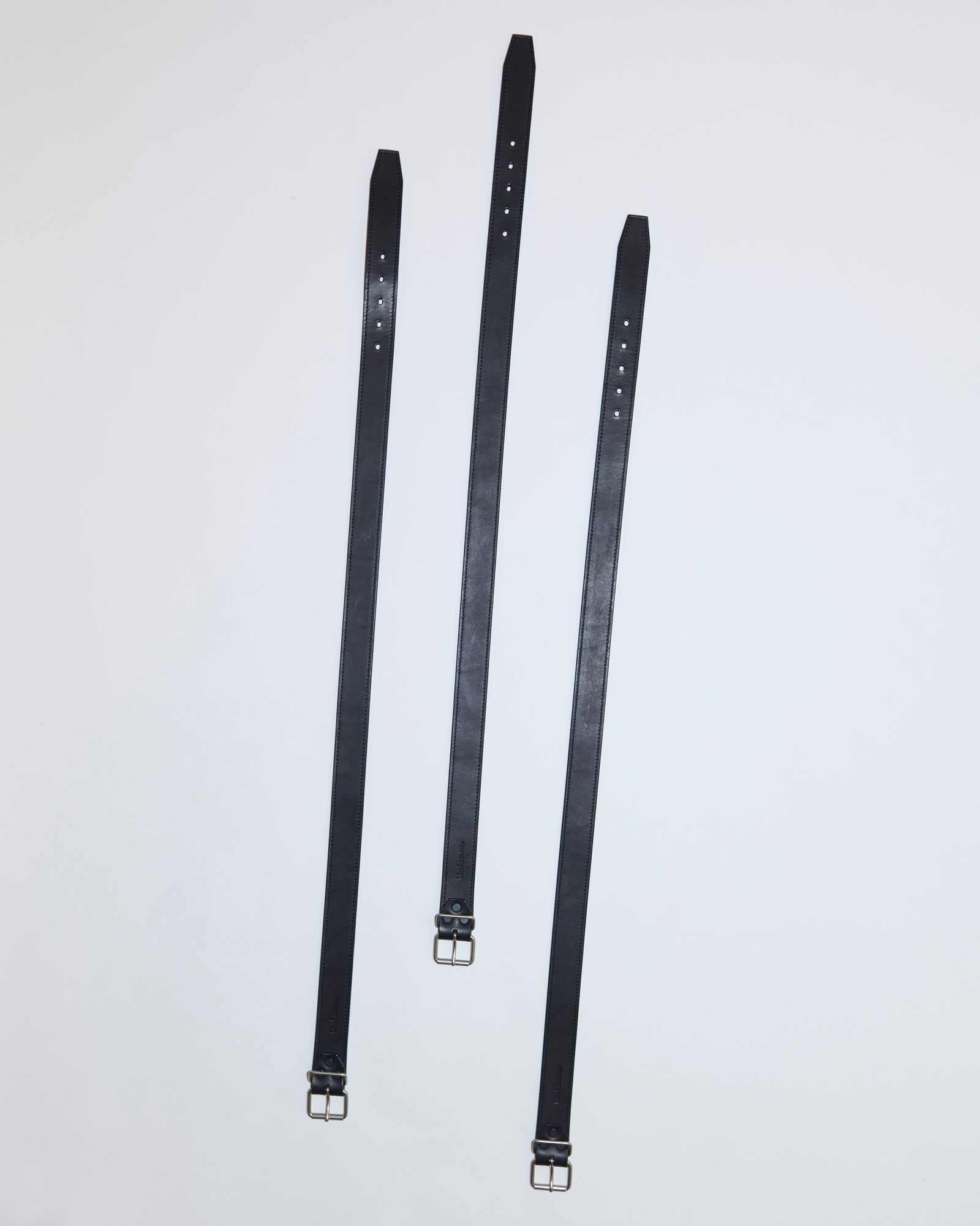 945-81TAC303-1 / レザーベルト (BLACK/BLACK, BLACK/BLUE, BLACK/RED)