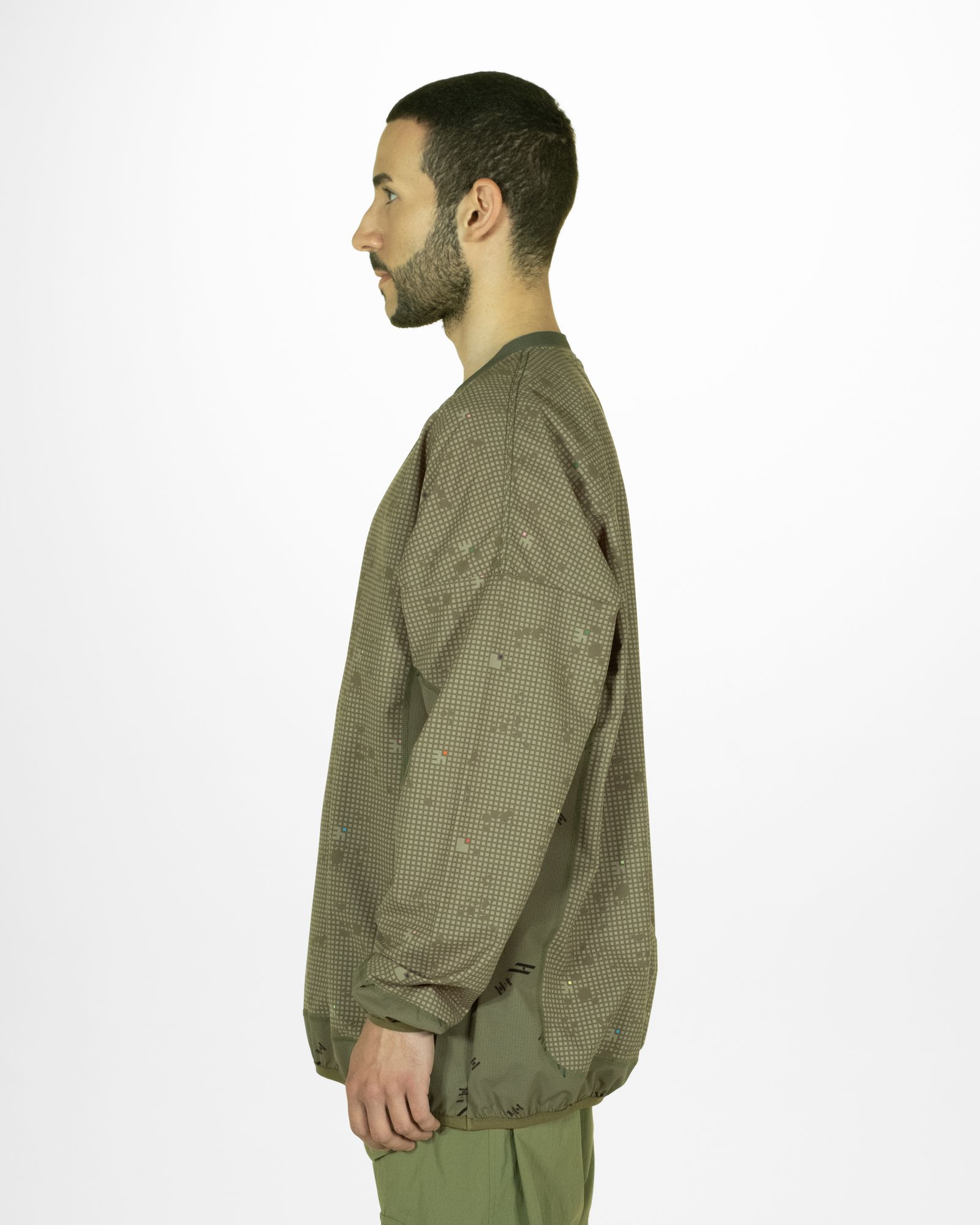 NIGHT-CAMO OVERSIZED L-SLEEVE / col: KHAKI NIGHT-CAMO