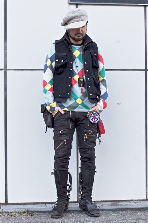 ニットにベストが
