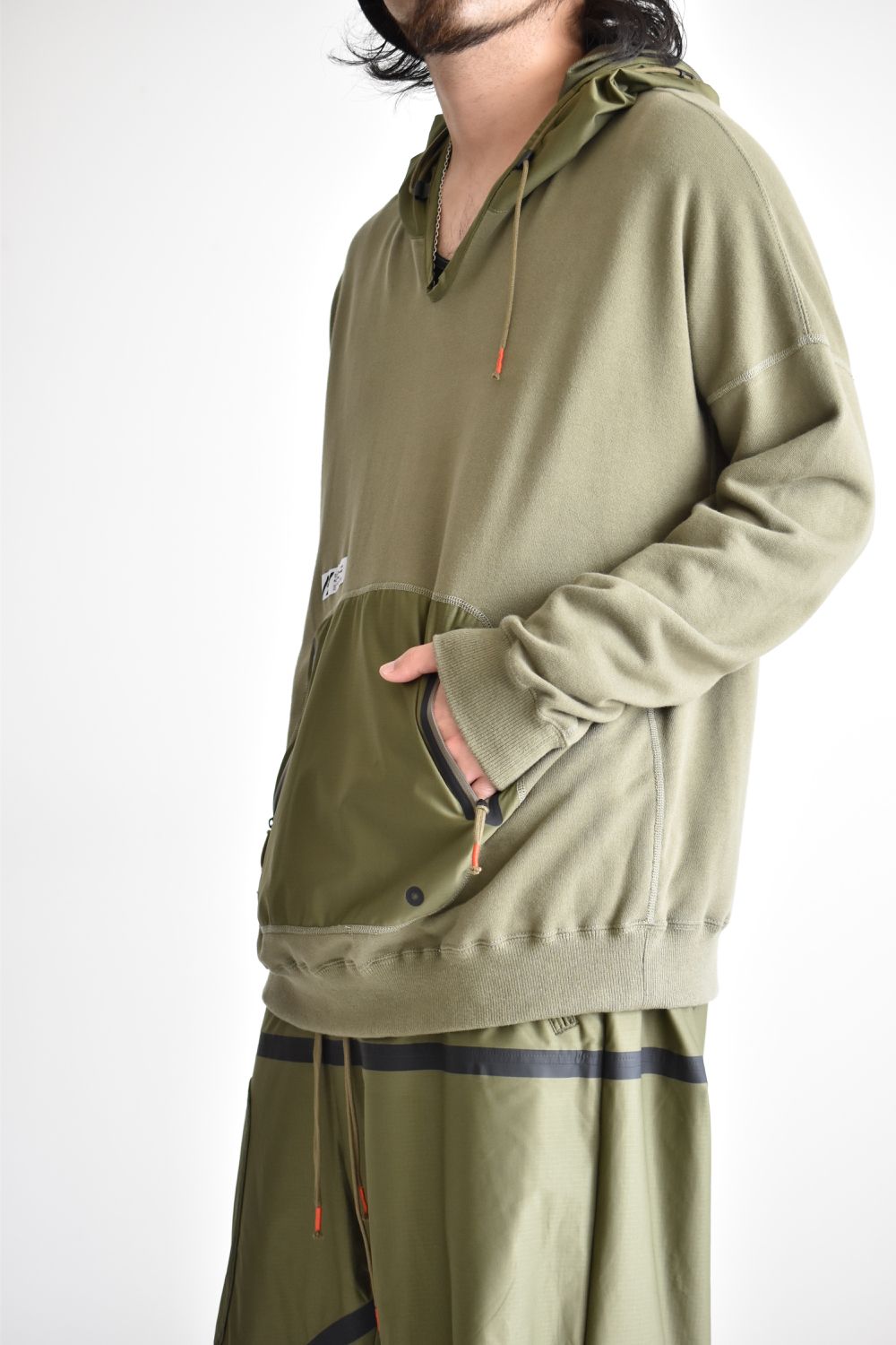 DRAW CODE HOODED PULL JERSEY c/#2 OD