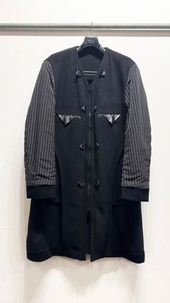 BRIAN'S LINER COAT / リバーシブル ノーカラーコート (Black, Charcoal Gray)