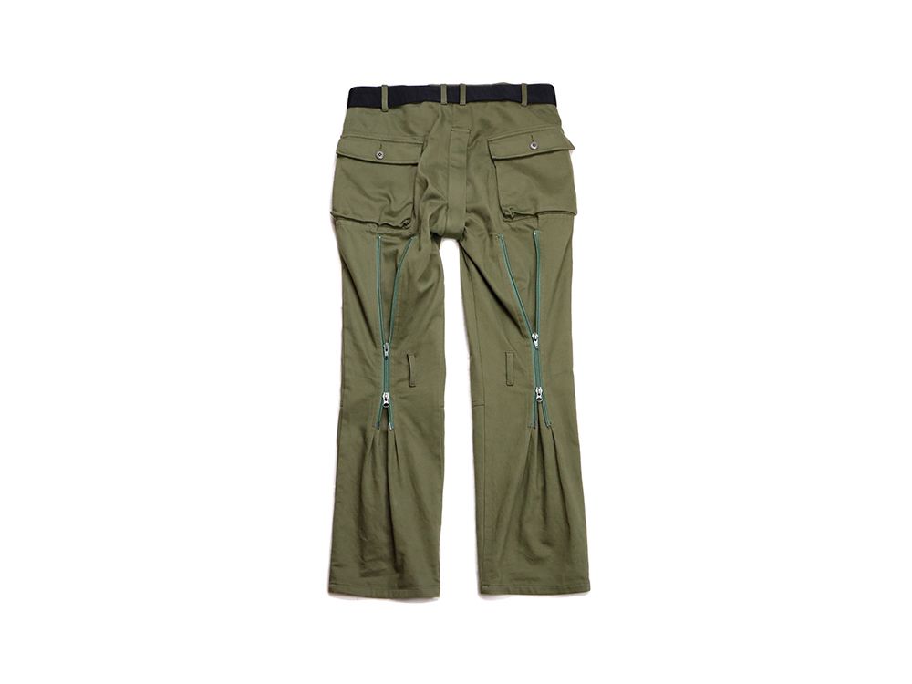 SIB-POCKET ZIP PANTS B (OLIVE)