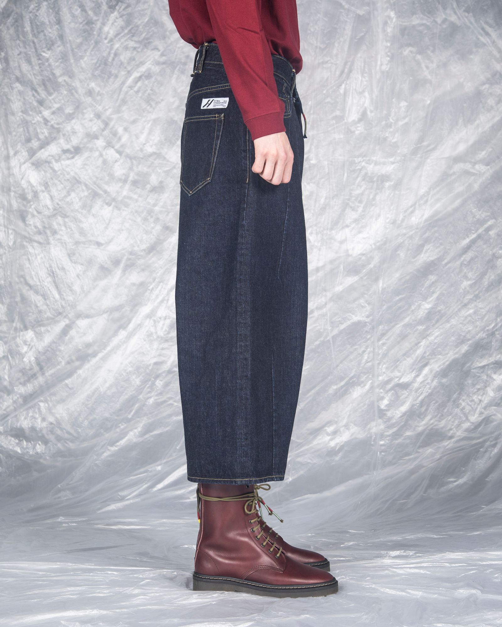 DENIM BAGGY ANKLE PANTS / col: INDIGO