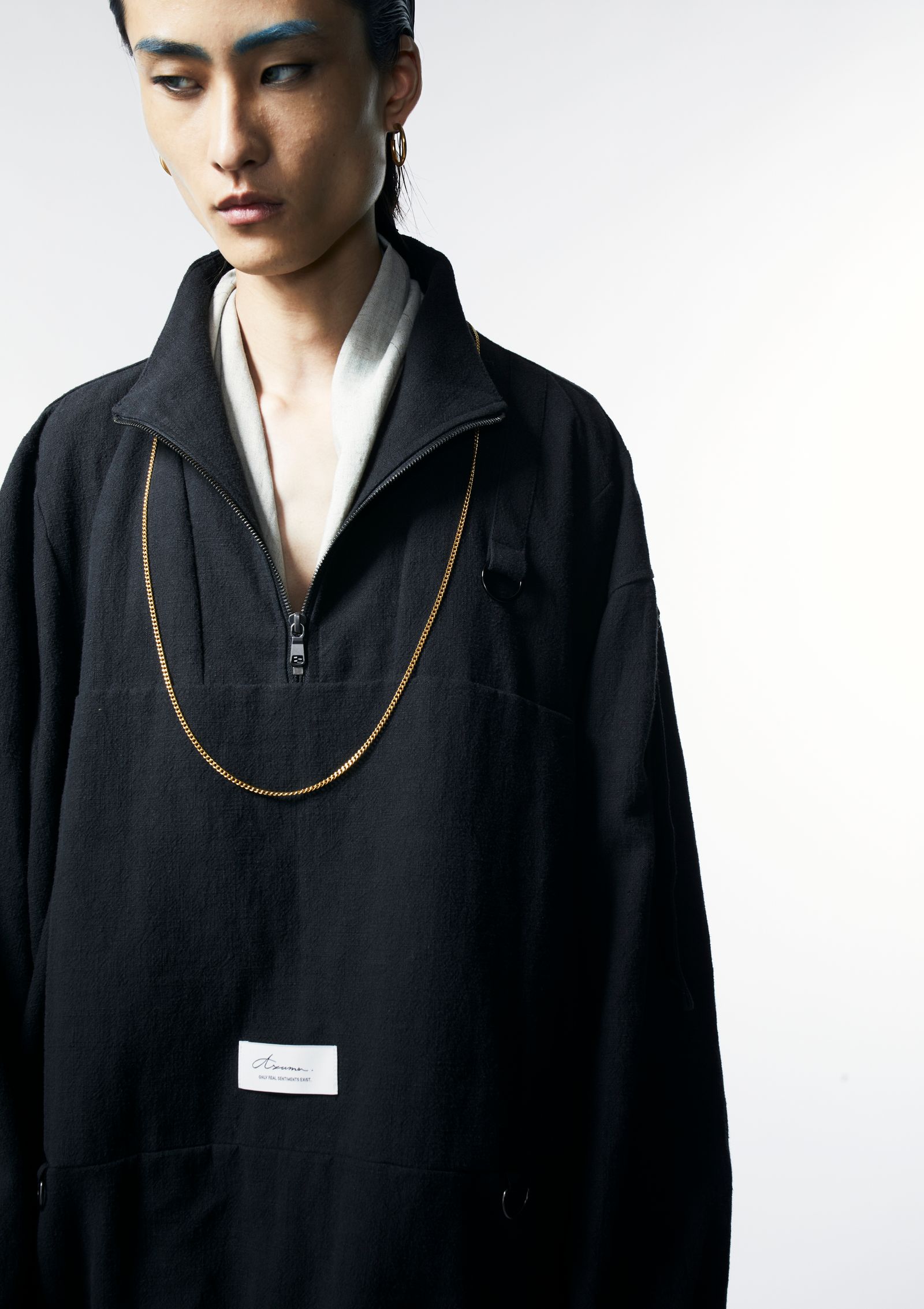 KESA HIGH NECK PULLOVER / プルオーバージャケット (BLACK,GRAY,GREEN)