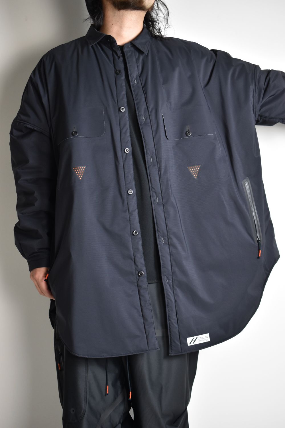 TOO BIG BAGGY QUILTED SHIRT COAT c/#2 KHAKI
