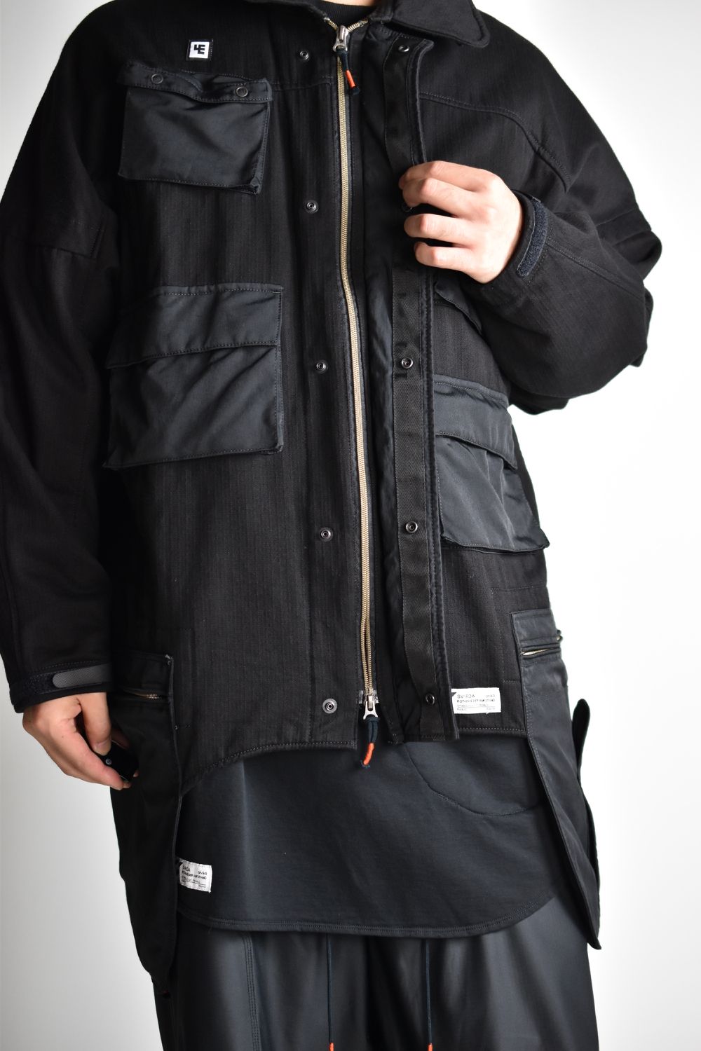 AIRBORNE SMOCK JUMP WIDE JACKET c/#1 BLACK