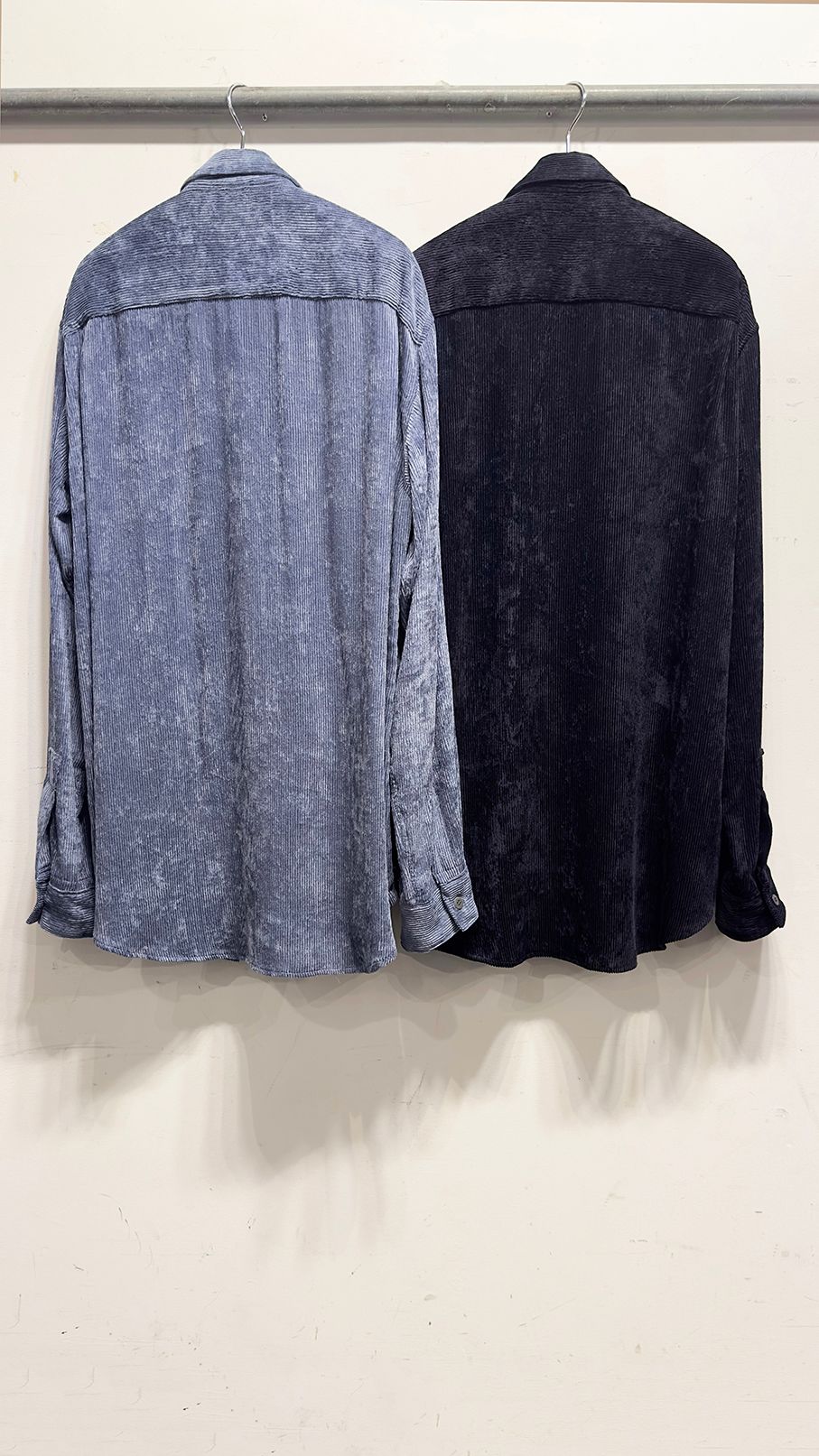 MORISSON’S LAYERED SHIRT / ベスト レイヤード コーデュロイシャツ (Black, MIntgreen, White)