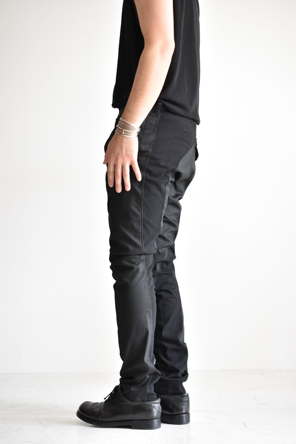 TIGHT FIT STRETCH TROUSERS c/#1 BLACK