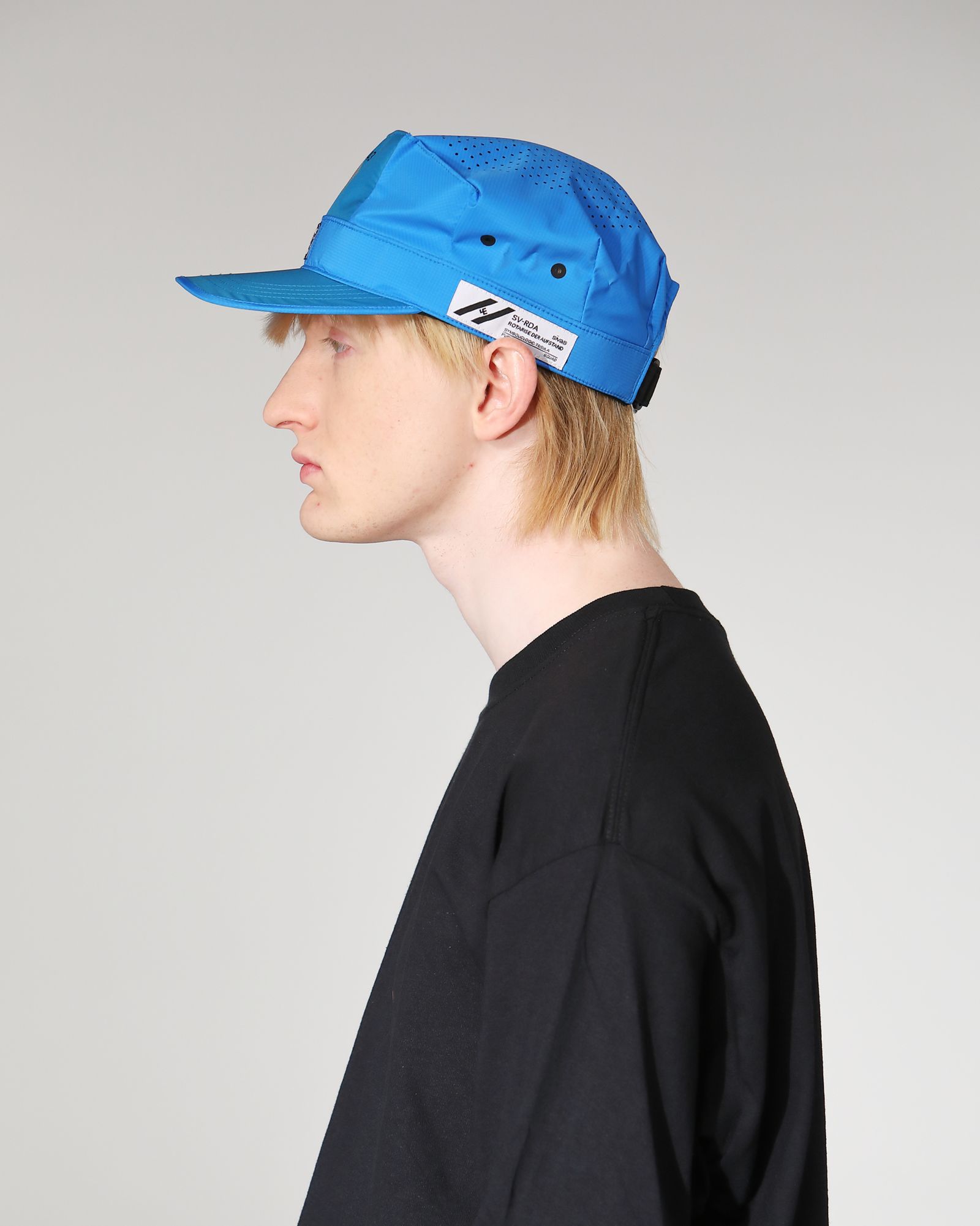 PUNCHING-HOLE BDU CAP # c/AQUA BLUE