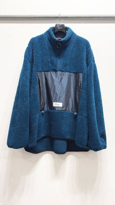 BOA HIGH NECK PULLOVER / ビッグサイズ ボア ハイネックプルオーバー (Black, Top Gray, Turquois)