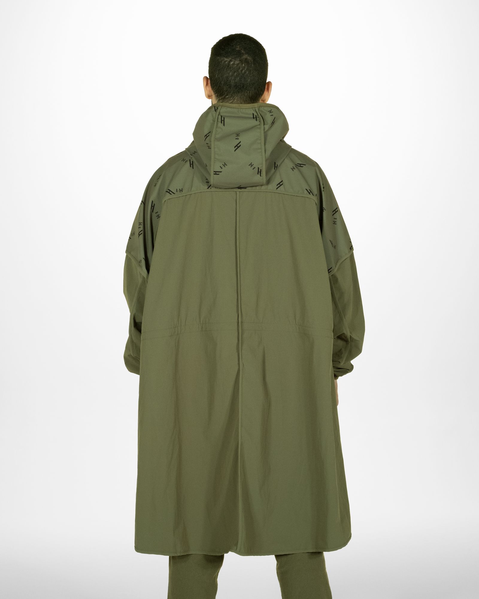 「予約商品」DOT-AIR PIPING OVERSIZED LONG HOODIE / col: KHAKI