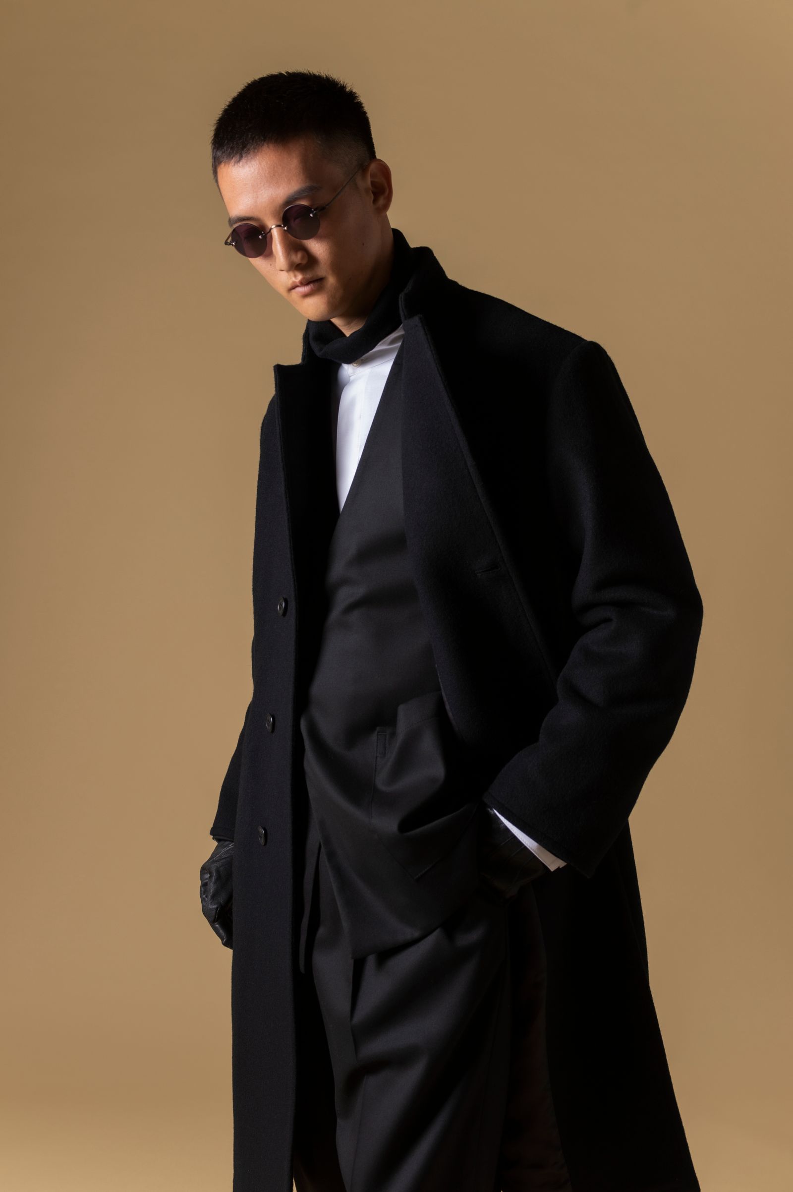 WOOL BEAVER 98 COAT (BLACK)