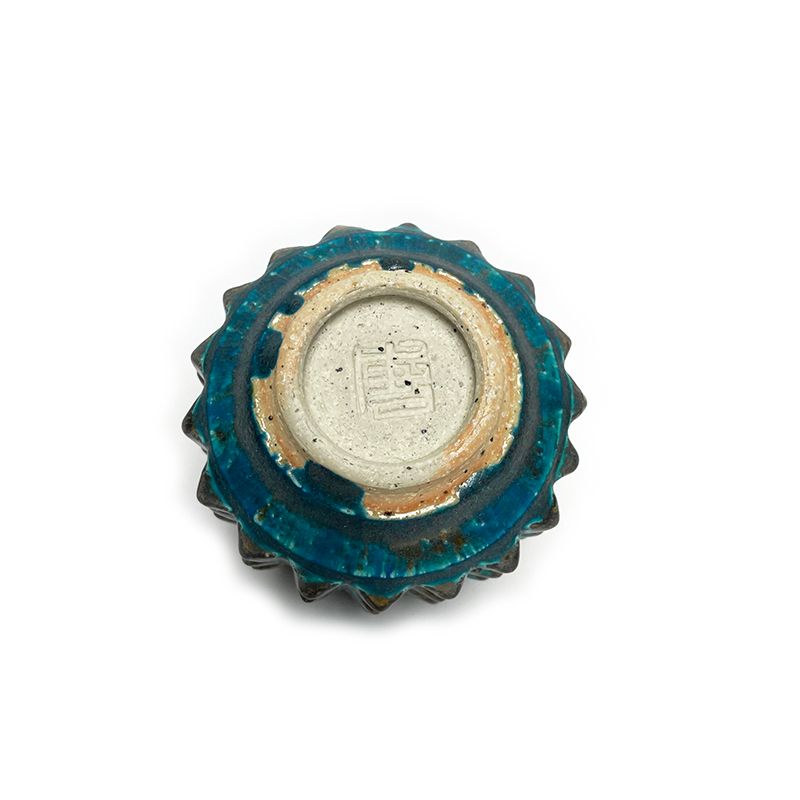 PYRAMID STUDS TEACUP "TURQUOISE"   -陶器ティーカップ-