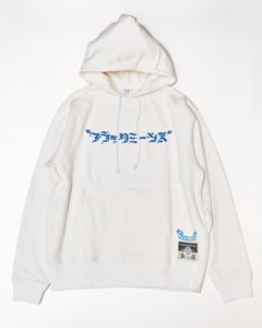 「blackmeans」×「丸岡 和吾」ハンニャシンギョウパーカー "WHITE"