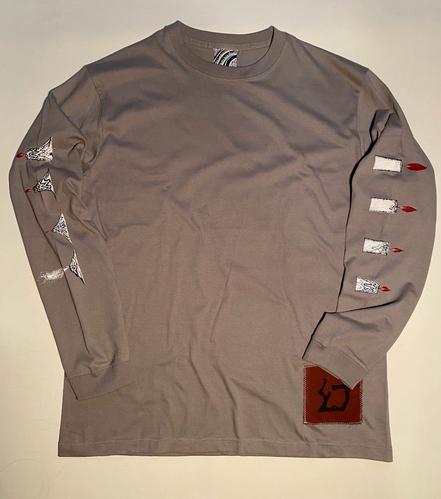 【受注生産】HALLUCINATION CLUB "CANDLE" LONG SLEEVE LIGHT GREY (satoshi ito)