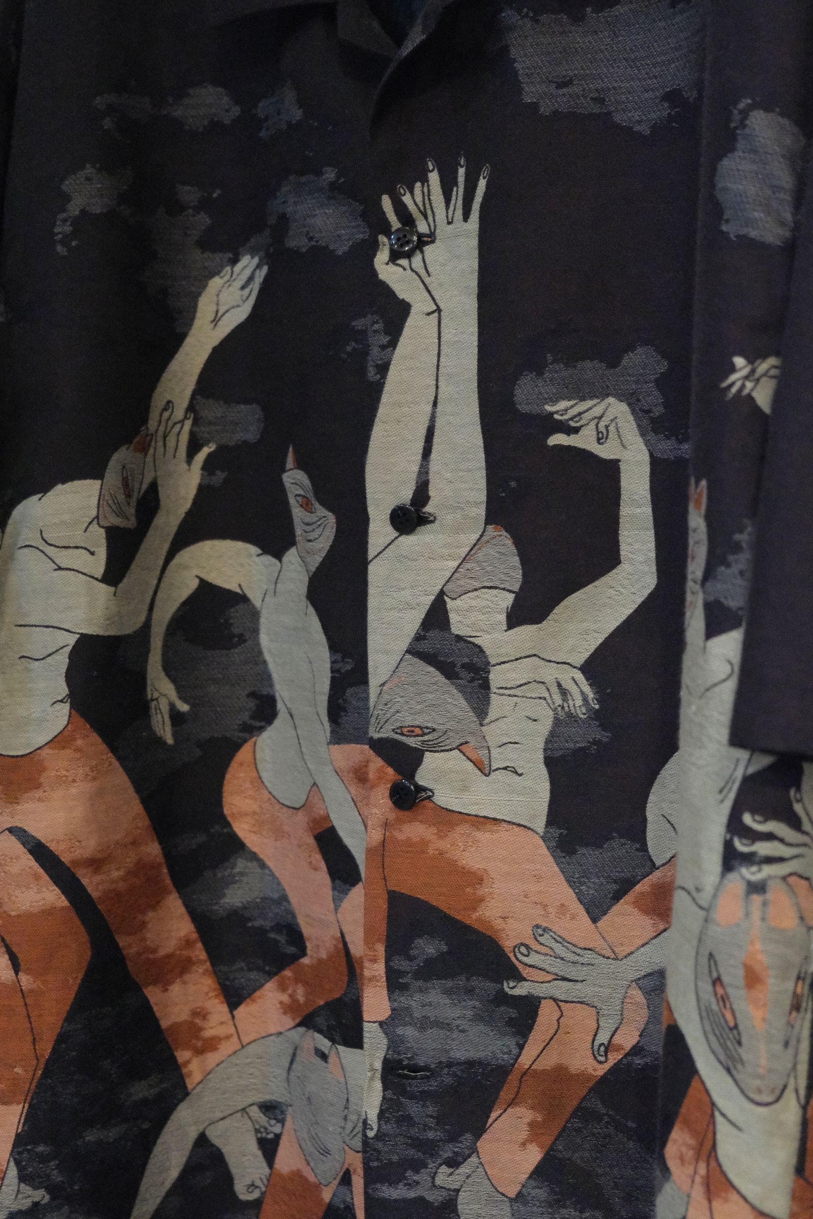 KITSUNE JACQUARD COLLAR SHIRT / シャツ