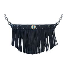 x blackmenas SYMBOLIC FRINGE BUM FLAP -ケツアテ- BLACK