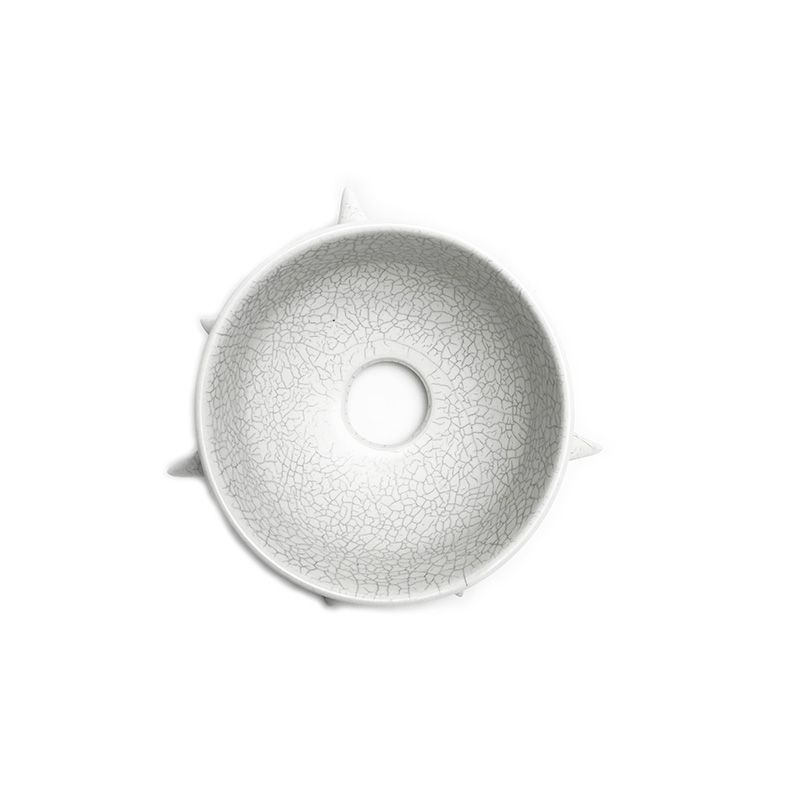 THORN STUDS POT(S)  "WHITE" -陶器鉢-