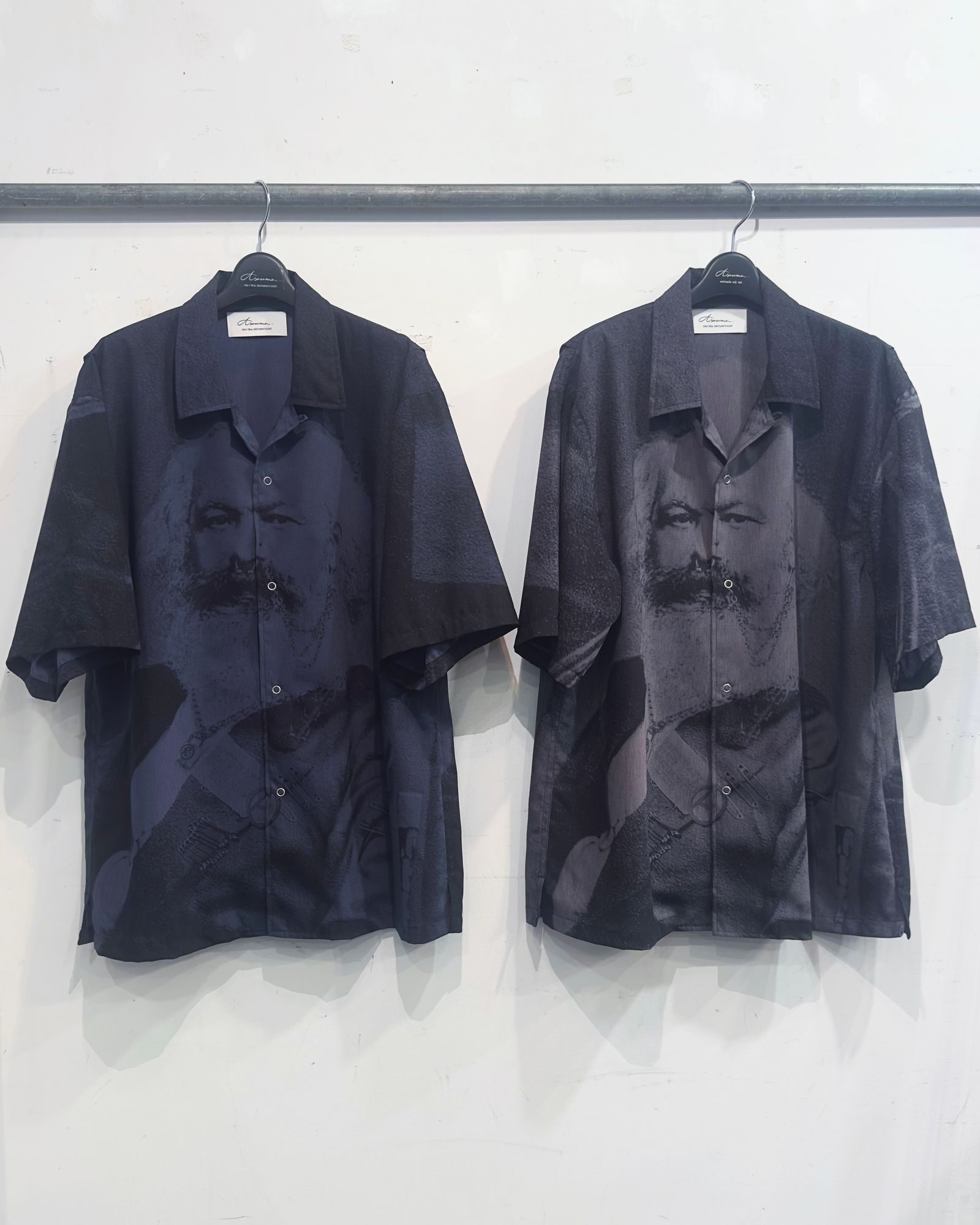 K.MARX SHIRT S/S / 開襟シャツ (BLACK,NAVY)