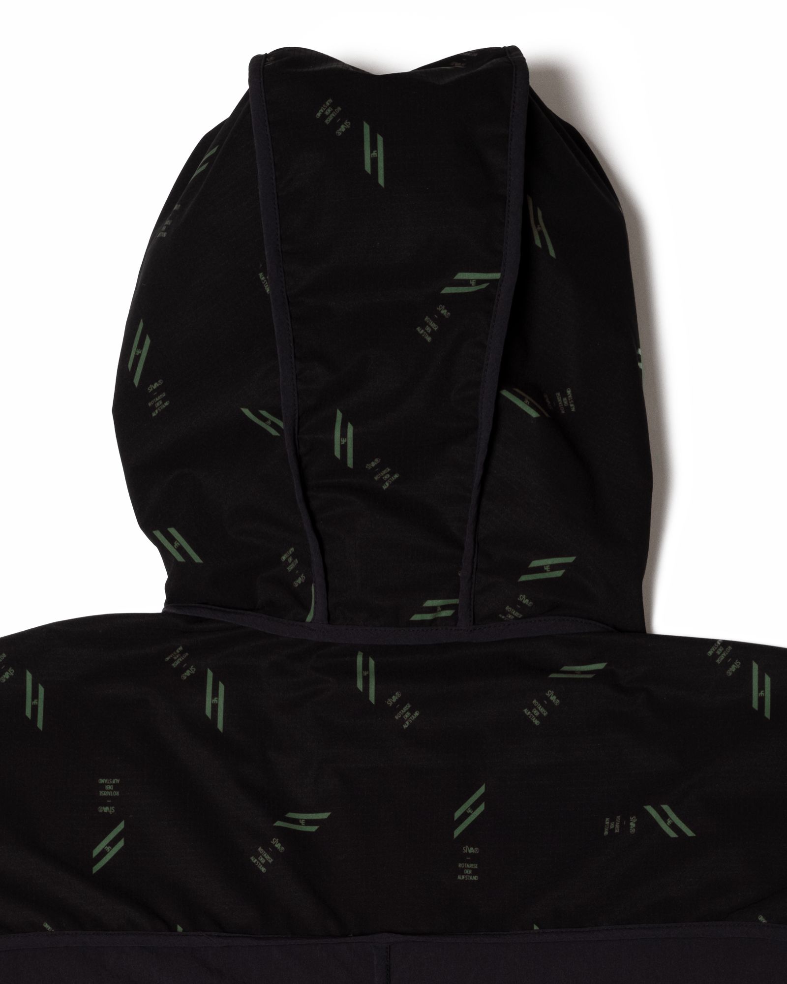 「予約商品」DOT-AIR PIPING OVERSIZED LONG HOODIE / col: BLACK