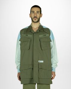 「予約商品」JUNGLE-FATIGUE OVERSIZED STRIPE SHIRTS / col: OD_base
