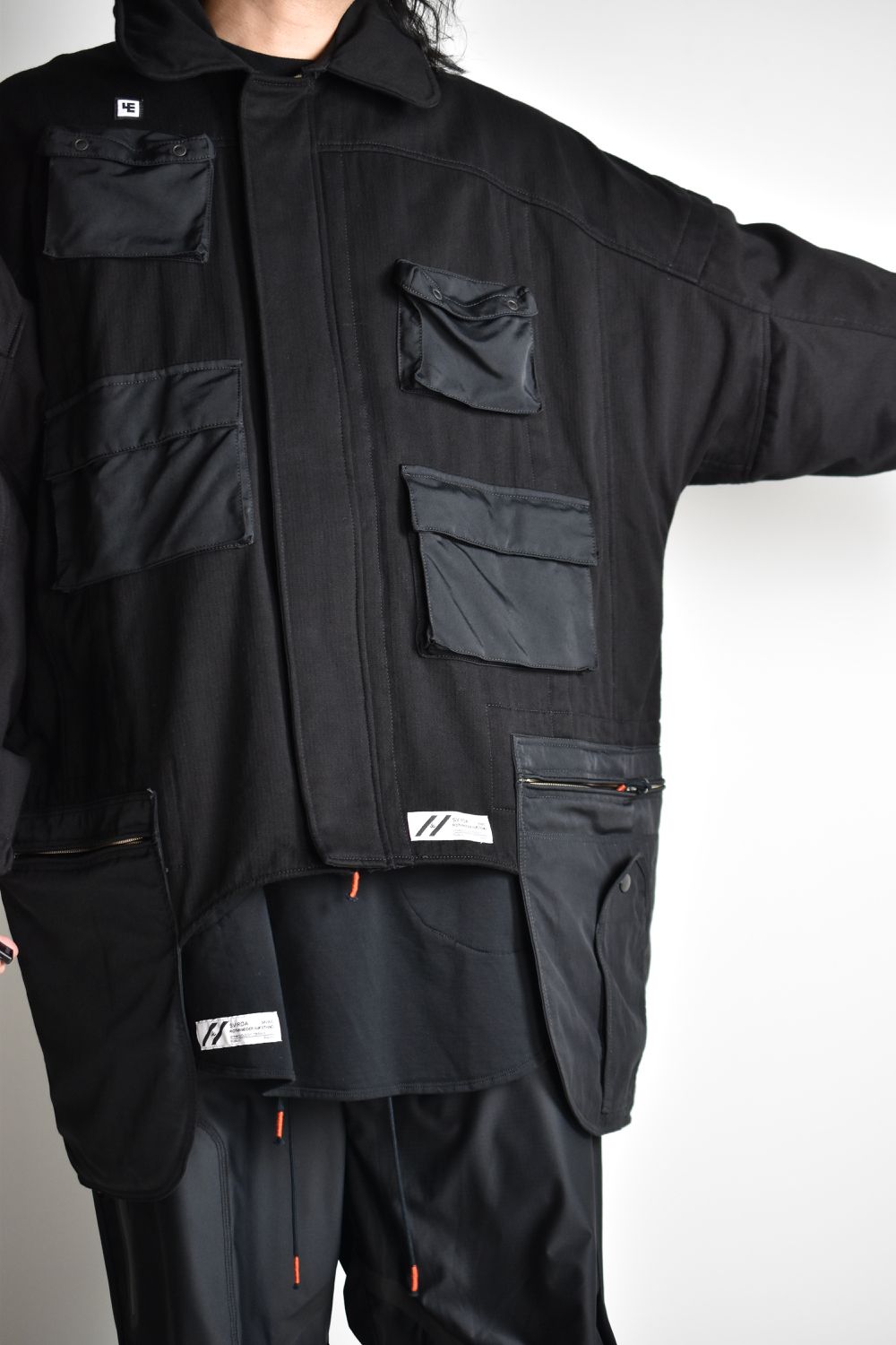 AIRBORNE SMOCK JUMP WIDE JACKET c/#1 BLACK