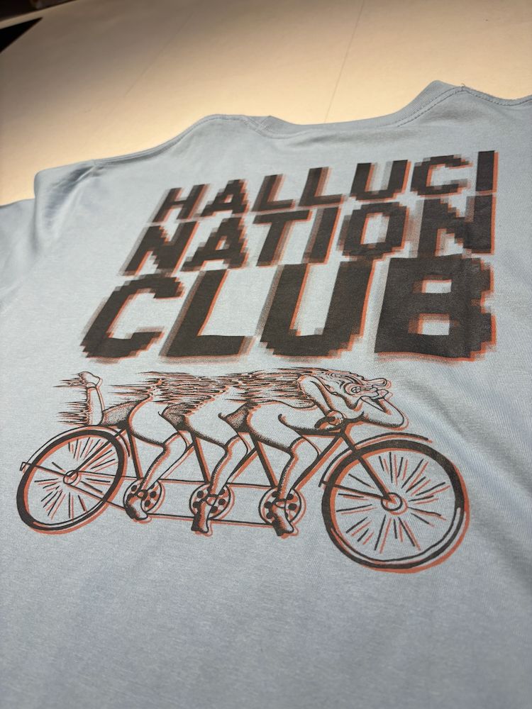 【受注生産】HALLUCINATION CLUB "フロントブロッター" LONG SLEEVE アシッドブルー (TENKI)