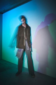 MILITARY DOCKING HOOD SHIRT / ミリタリーシャツ (BLACK,KHAKI)
