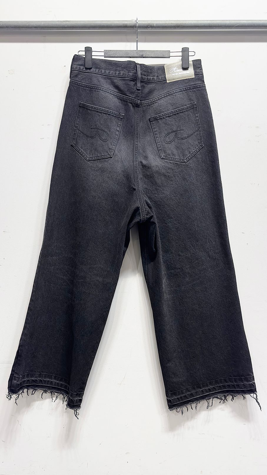 KURT’S WIDE JEANS (AGED) / パッチワーク ワイドジーンズ デニム (Aged Black, Aged Indigo)