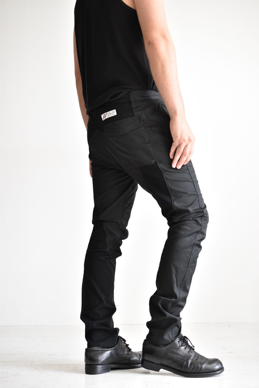 TIGHT FIT STRETCH TROUSERS c/#1 BLACK