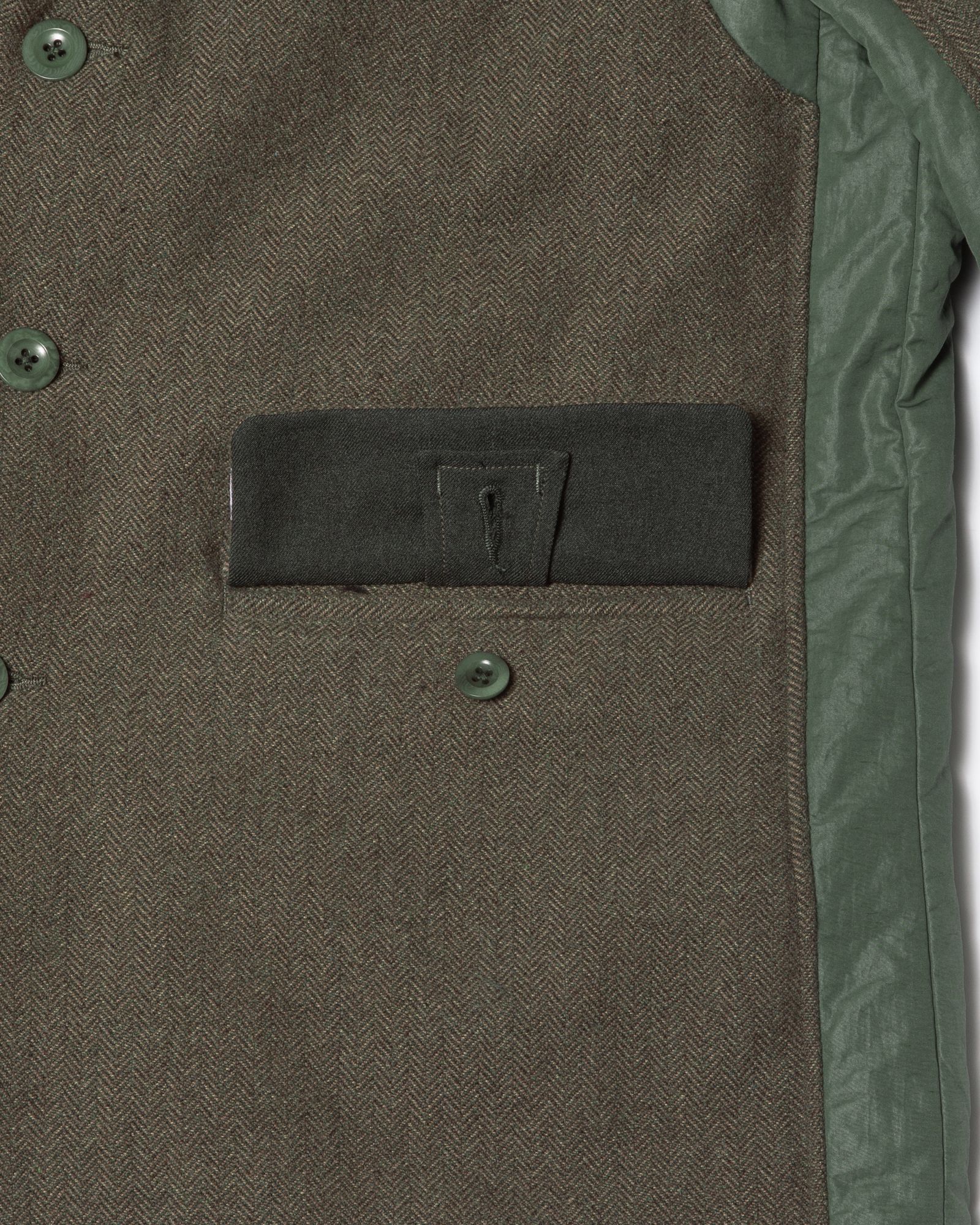 「予約商品」PASTED TWEED DOWN WIDE BLAZER / col: KHAKI