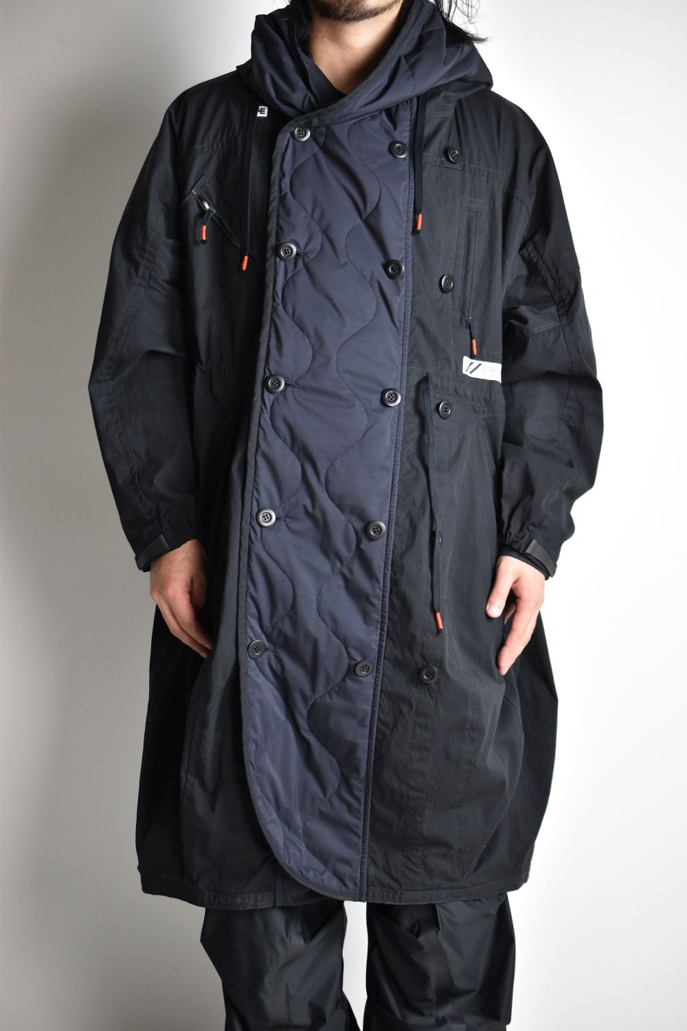 FLIGHT BALLOON WIDE LONG COAT c/#1 BLACK