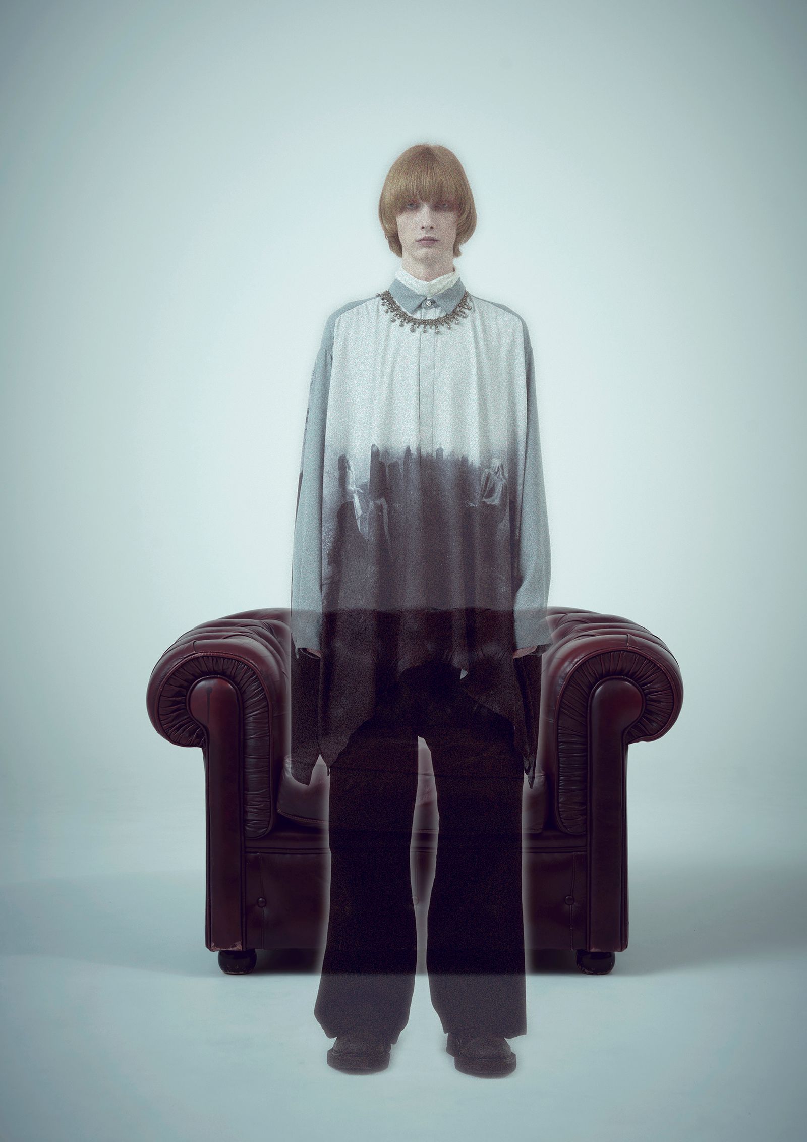 FOREST GHOST CLOTH SHIRT / 総柄 シャツ (Black, Mintgreen, Light Grey)
