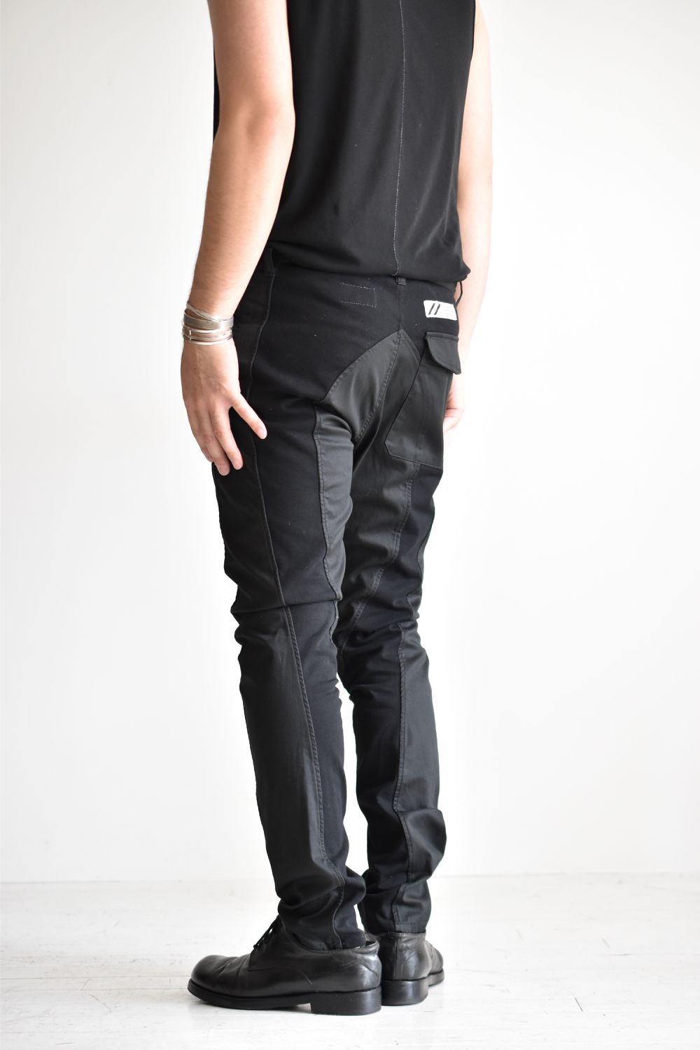 TIGHT FIT STRETCH TROUSERS c/#1 BLACK