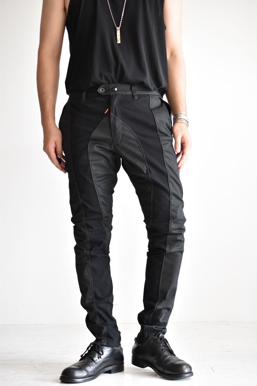 TIGHT FIT STRETCH TROUSERS c/#1 BLACK