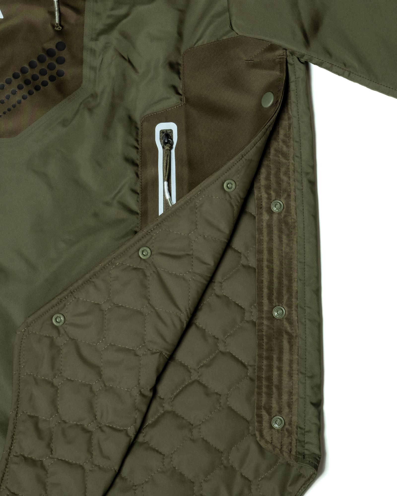 「予約商品」COLLARLESS OVERSIZED LONG PADDING COAT / col: KHAKI