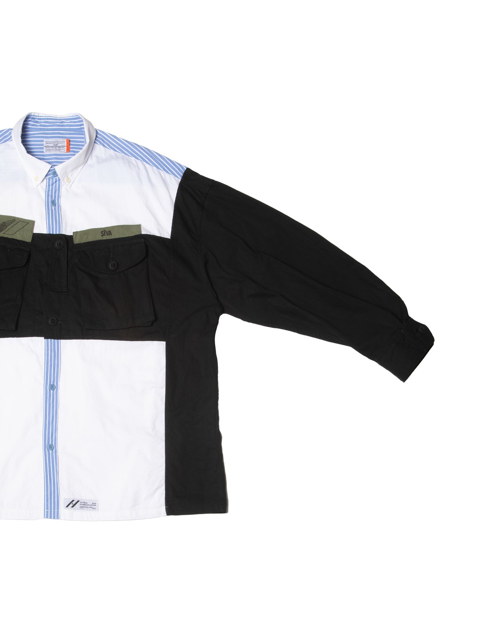 「予約商品」PASTED SOLDIER95 BUTTONDOWN OVERSIZED SHIRTS / col: BLACK