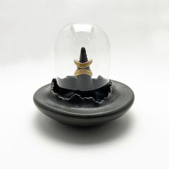 WAVE RING STAND (w/DOME) "BLACK" -陶器リングスタンド-