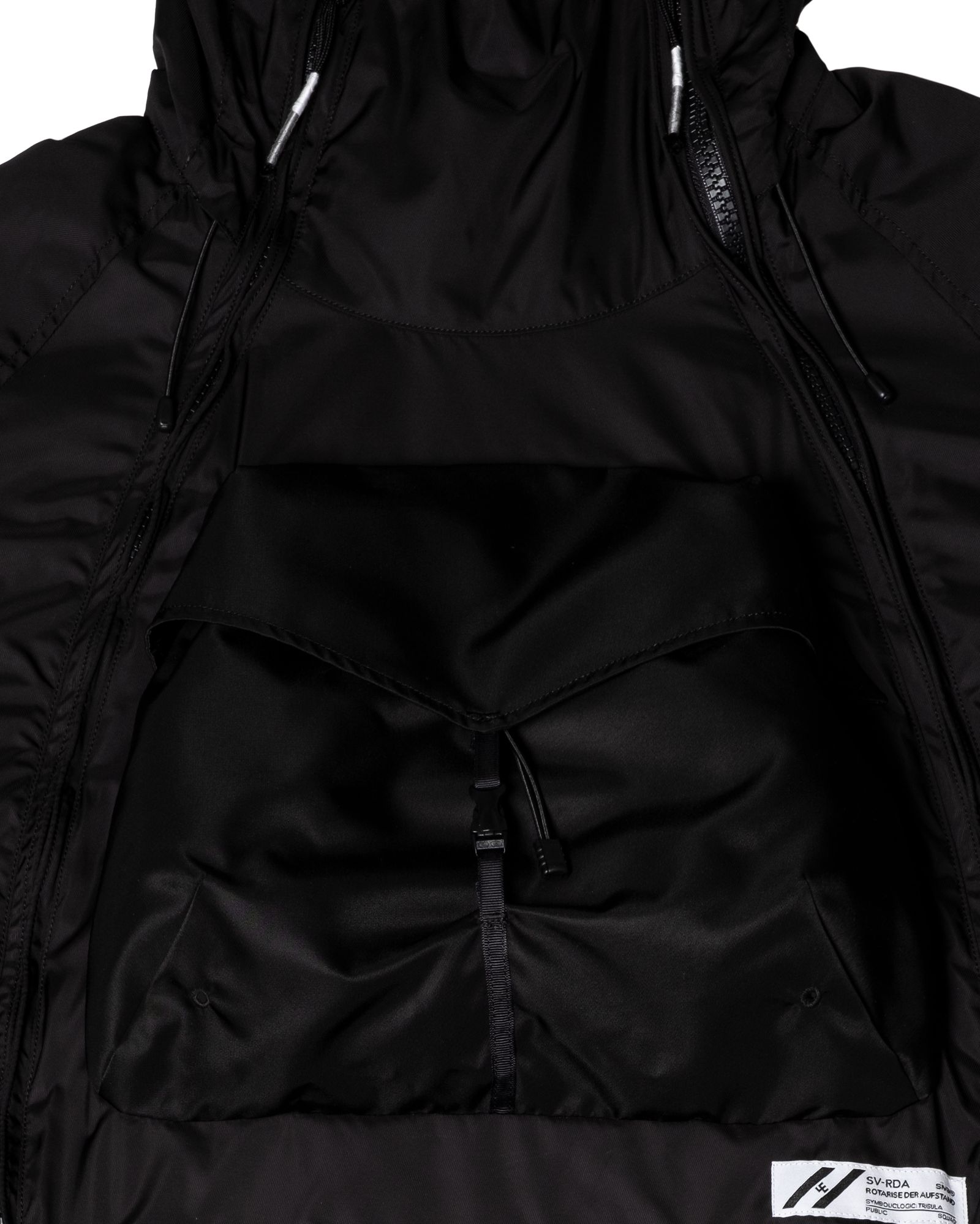 「予約商品」ALICE-PACKS W-ZIPPER WIDE HOODED JACKET / col: BLACK