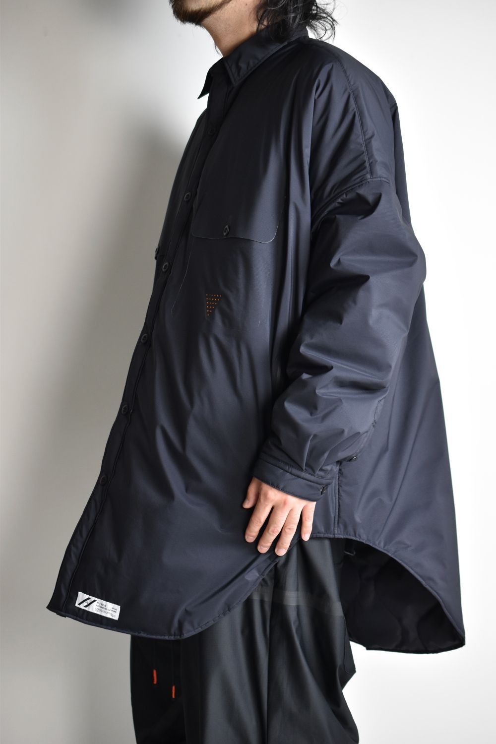 TOO BIG BAGGY QUILTED SHIRT COAT c/#2 KHAKI