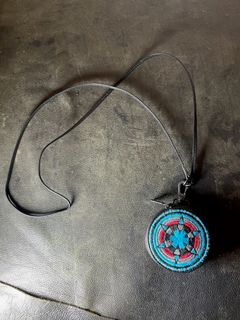 HHAZE別注 サークルポーチ ミニ  (BLACK×ターコイズ)