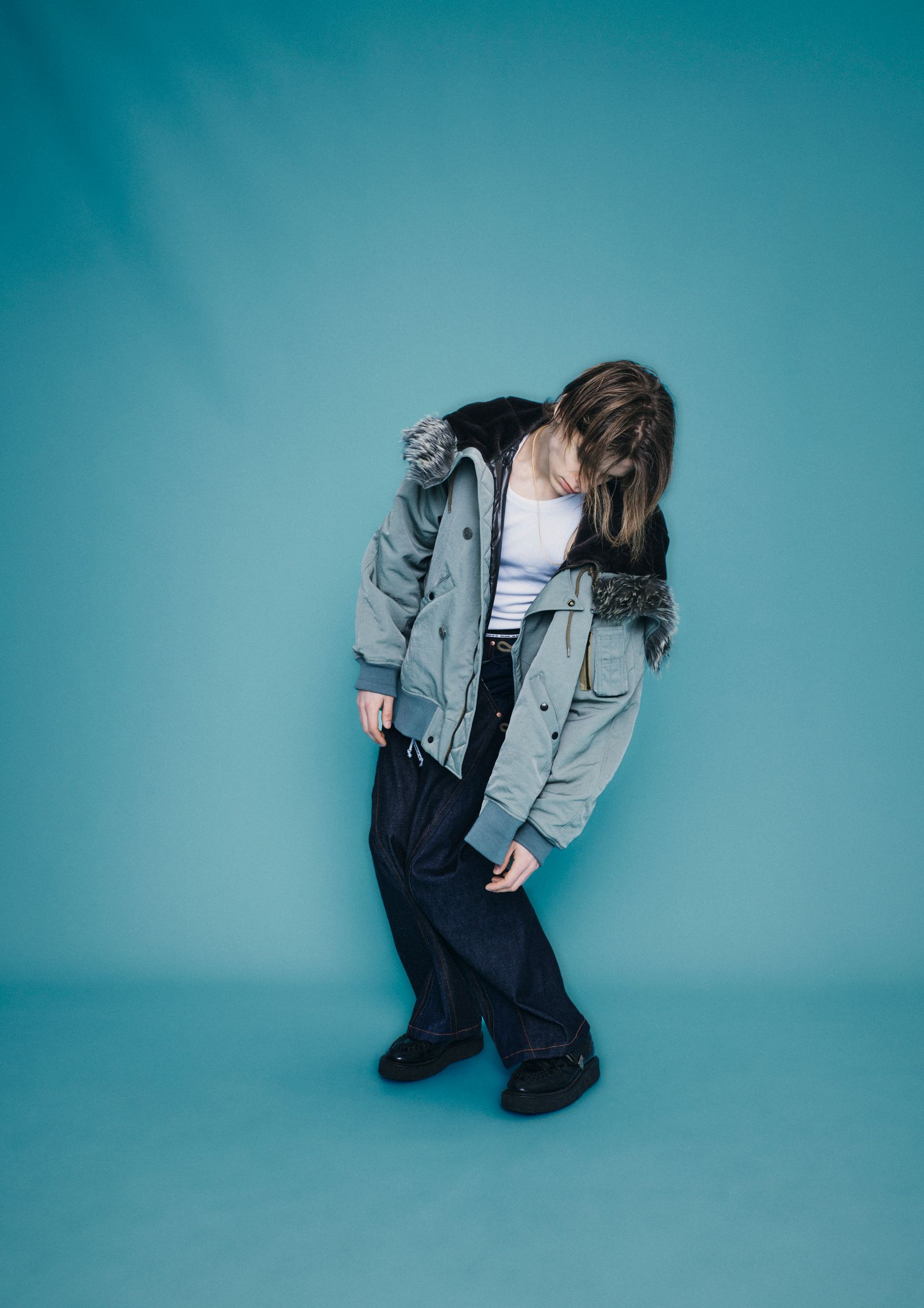 × ROBERT P. MILLER TURNUP TANK TOP (Black, Charcoal Black, Burgundy, Brown, White)