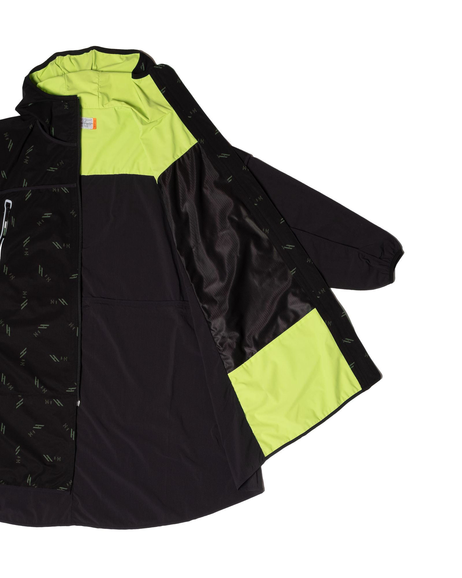 「予約商品」DOT-AIR PIPING OVERSIZED LONG HOODIE / col: BLACK